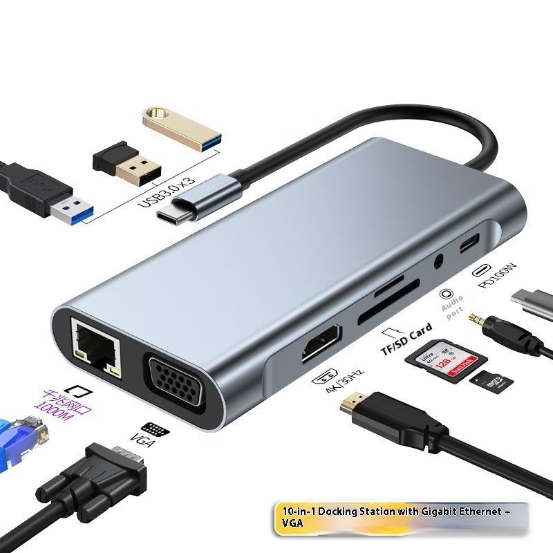 Multi-Port USB-C Hub & Docking Station for Laptops
