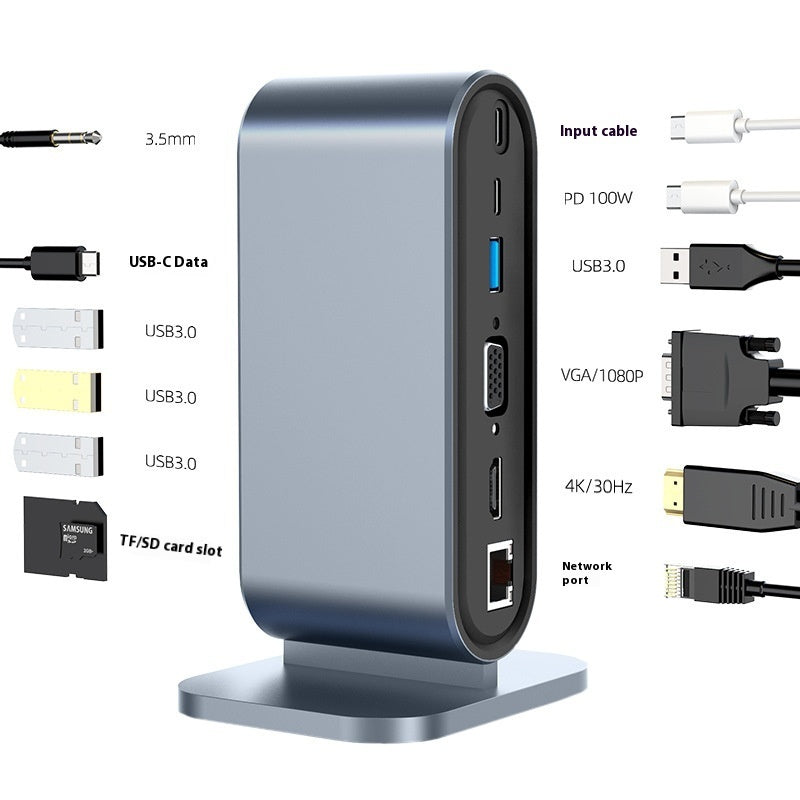 Multi-Port USB-C Hub & Docking Station for Laptops