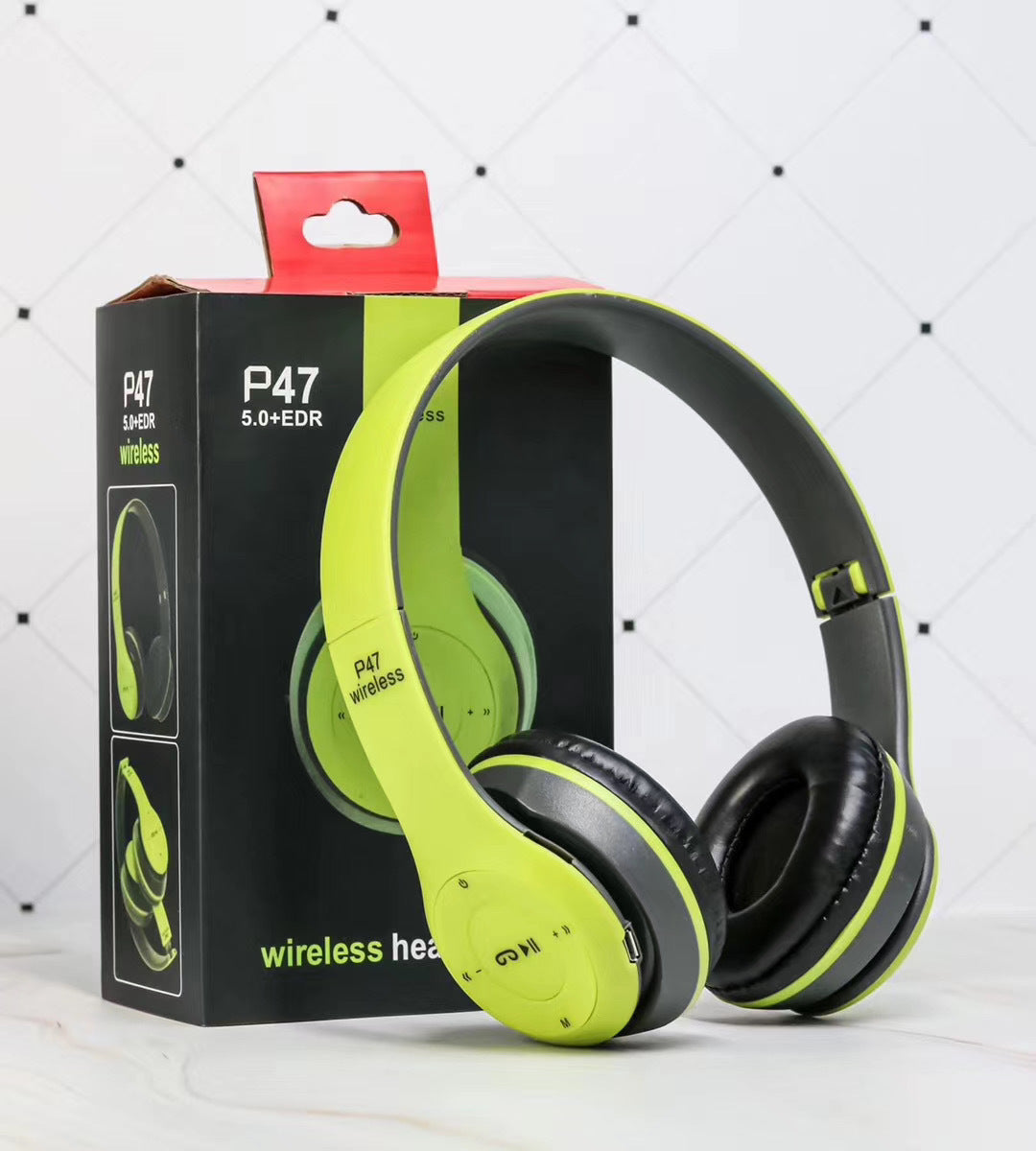 Foldable Bluetooth Headphones with Deep Bass & Mic